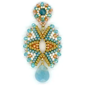 MIGUEL ASES  BLUE QUARTZ MINI SANDPIPER EARRING