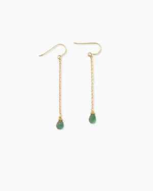 Mini Emerald Drop Earrings