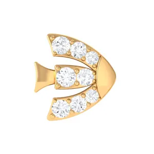 Moissanite Fish Cartilage Earring in Gold