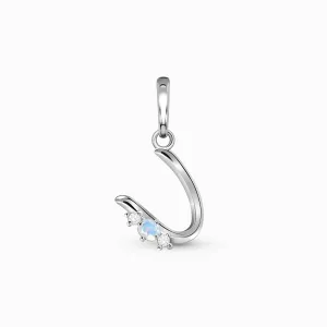 Moonstone Pendant - Lucky Letter U
