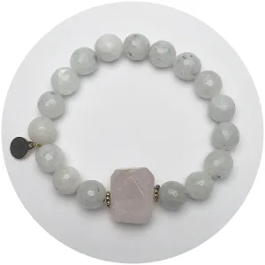 Moonstone with Rose Quartz Nugget Rock Candy