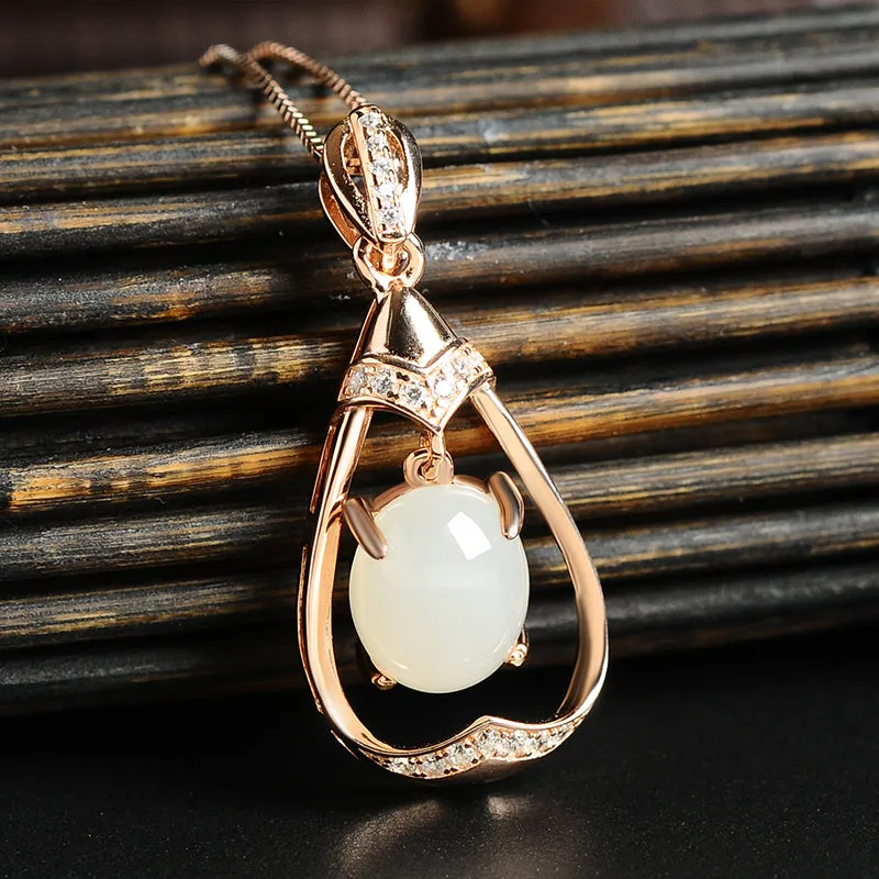 Natural Jade Pendant Nephrite Silver Pendant PT188