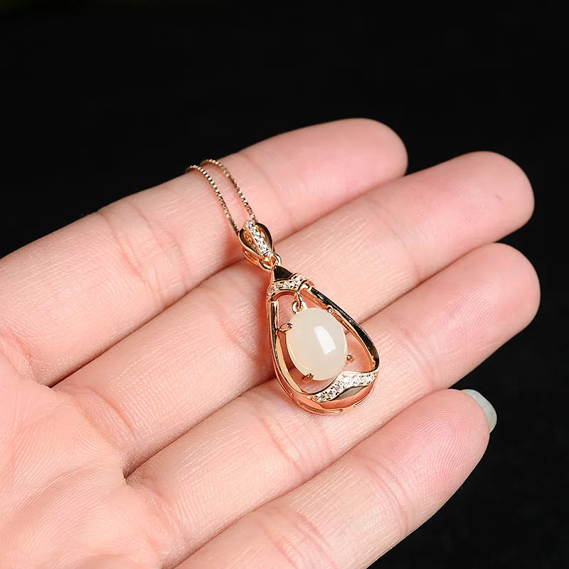 Natural Jade Pendant Nephrite Silver Pendant PT188