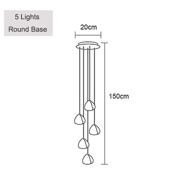 Nordic LED Pendant Lights Modern Hanglamp High Rotation Stair Lamps Crystal Balls Decoration Lighting Lustre Pendente Chandelier