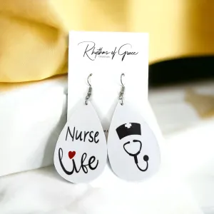 Nurse Earrings - Nurse Gift, Nurse Practitioner, Doctor Earrings, Handmade Earrings, Nurse Appreciation Gift, Nurse Jewelry