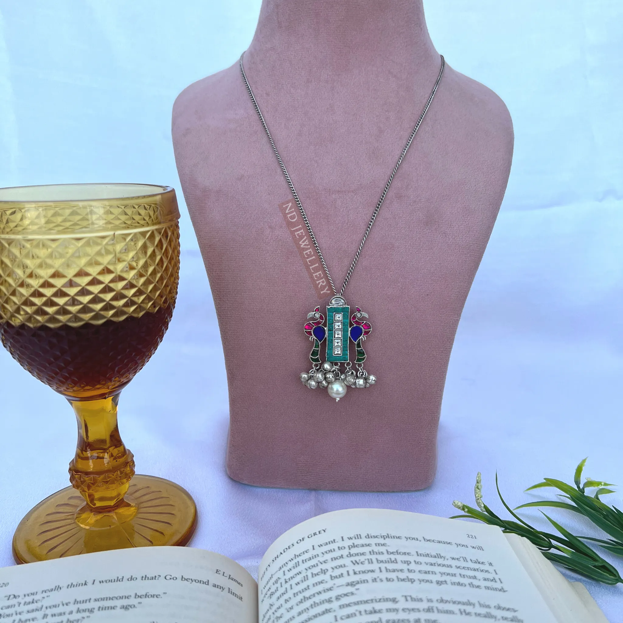 Peacocks in the window Pendant