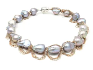 pearl and fringe choker