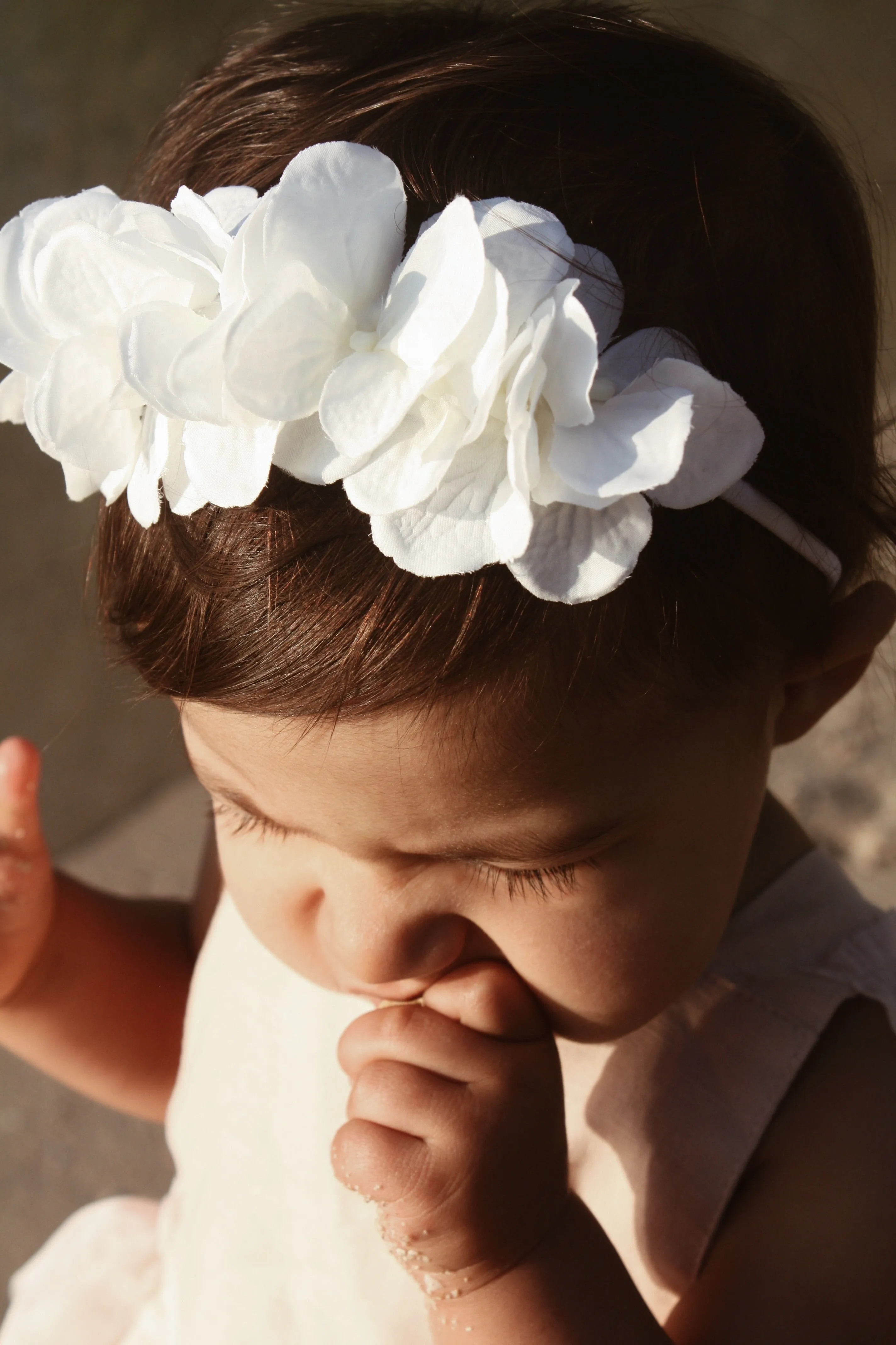 Penelope Baby Elastic Crown White