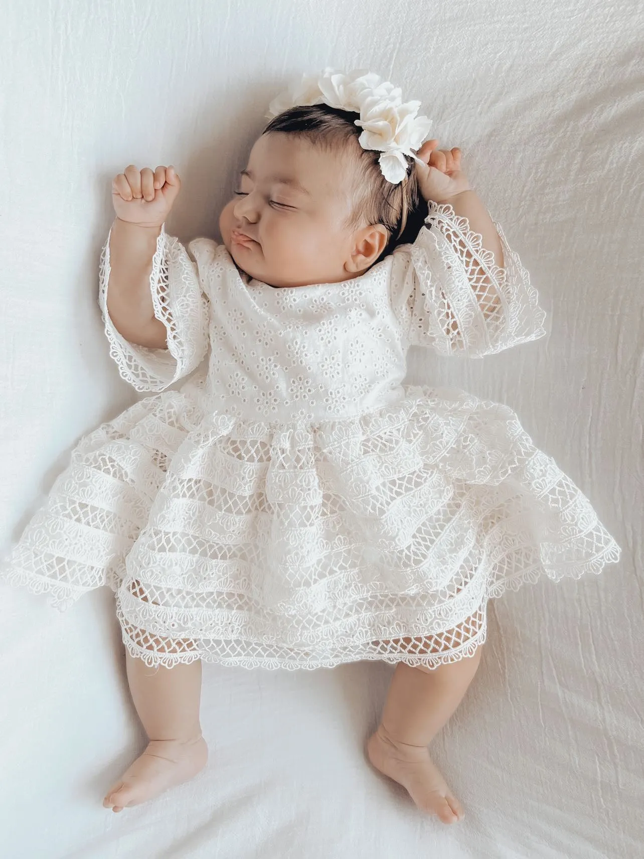 Penelope Baby Elastic Crown White
