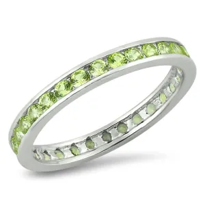 Peridot Eternity Band