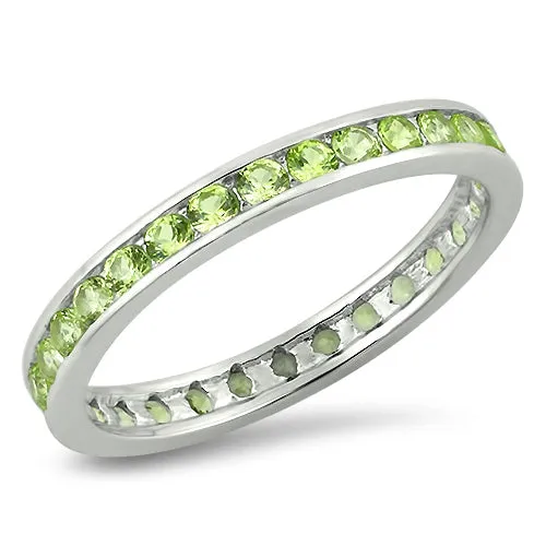 Peridot Eternity Band