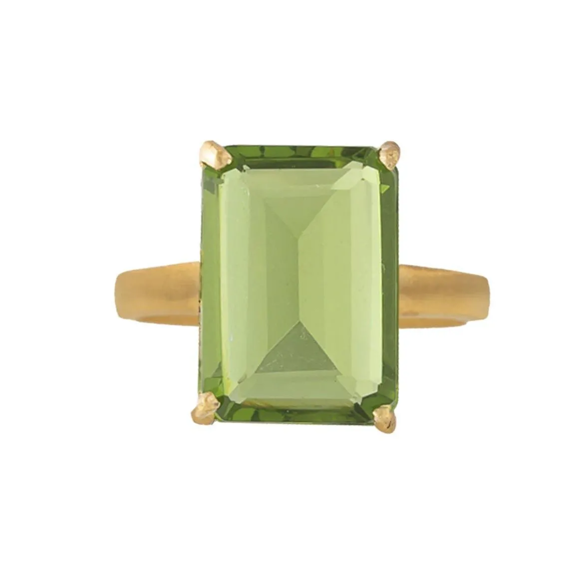 Peridot Glass Ring