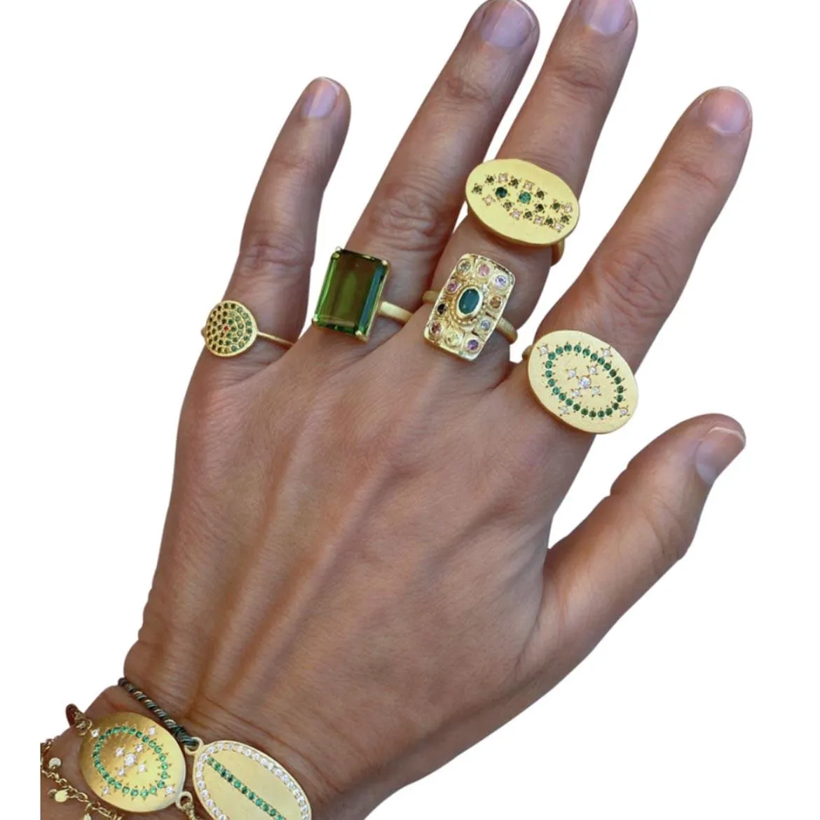 Peridot Glass Ring