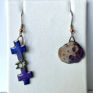 Psyche Mission   Asteroid Upcycled Paper Earrings