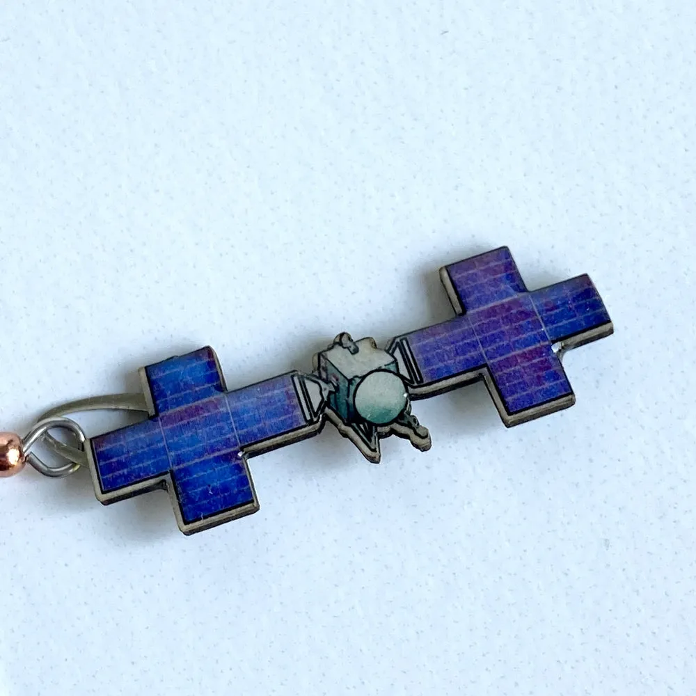 Psyche Mission   Asteroid Upcycled Paper Earrings