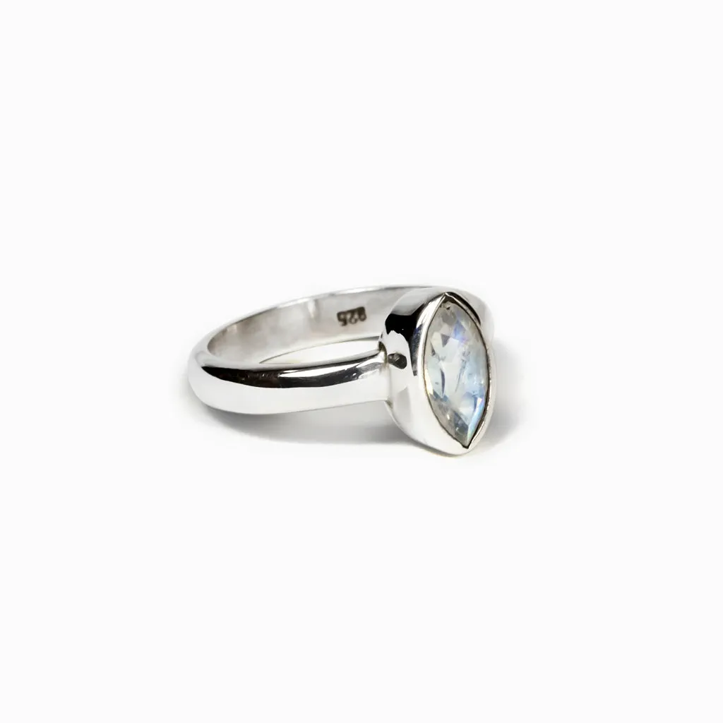 Rainbow Moonstone Ring