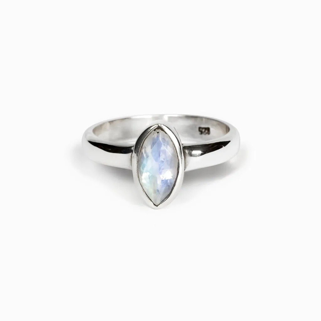 Rainbow Moonstone Ring