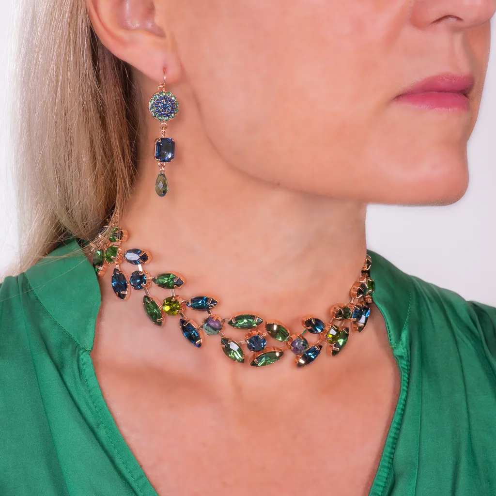 Round Pavé and Emerald Cut Leverback Earrings in "Chamomile" *Custom*