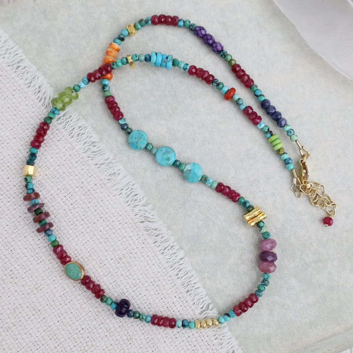 Ruby Circus Train Necklace