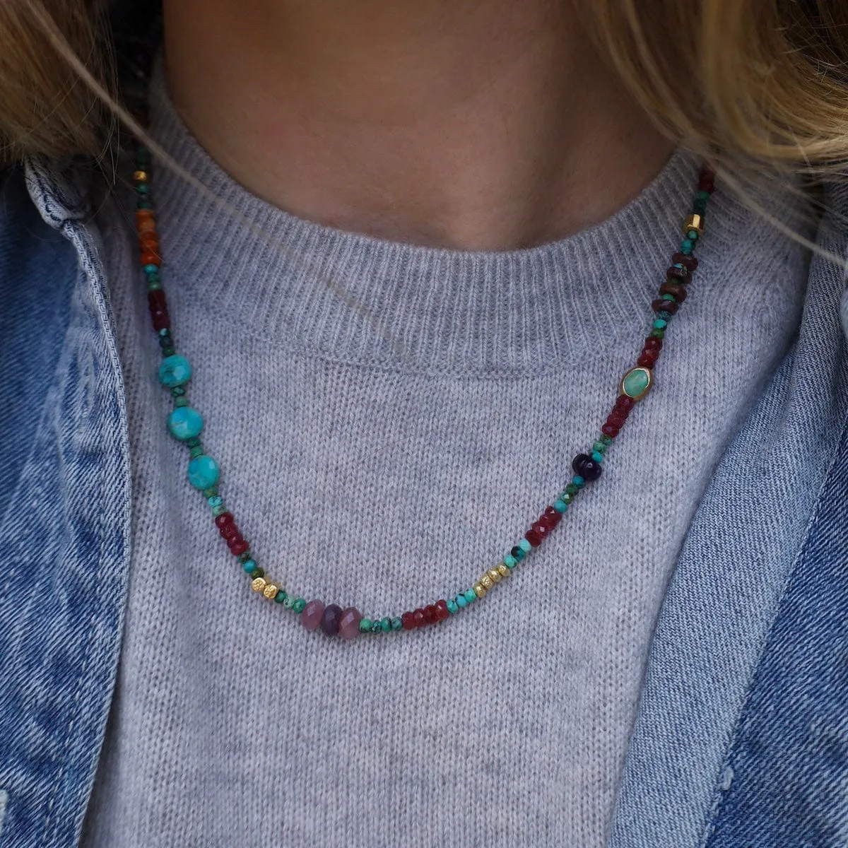 Ruby Circus Train Necklace