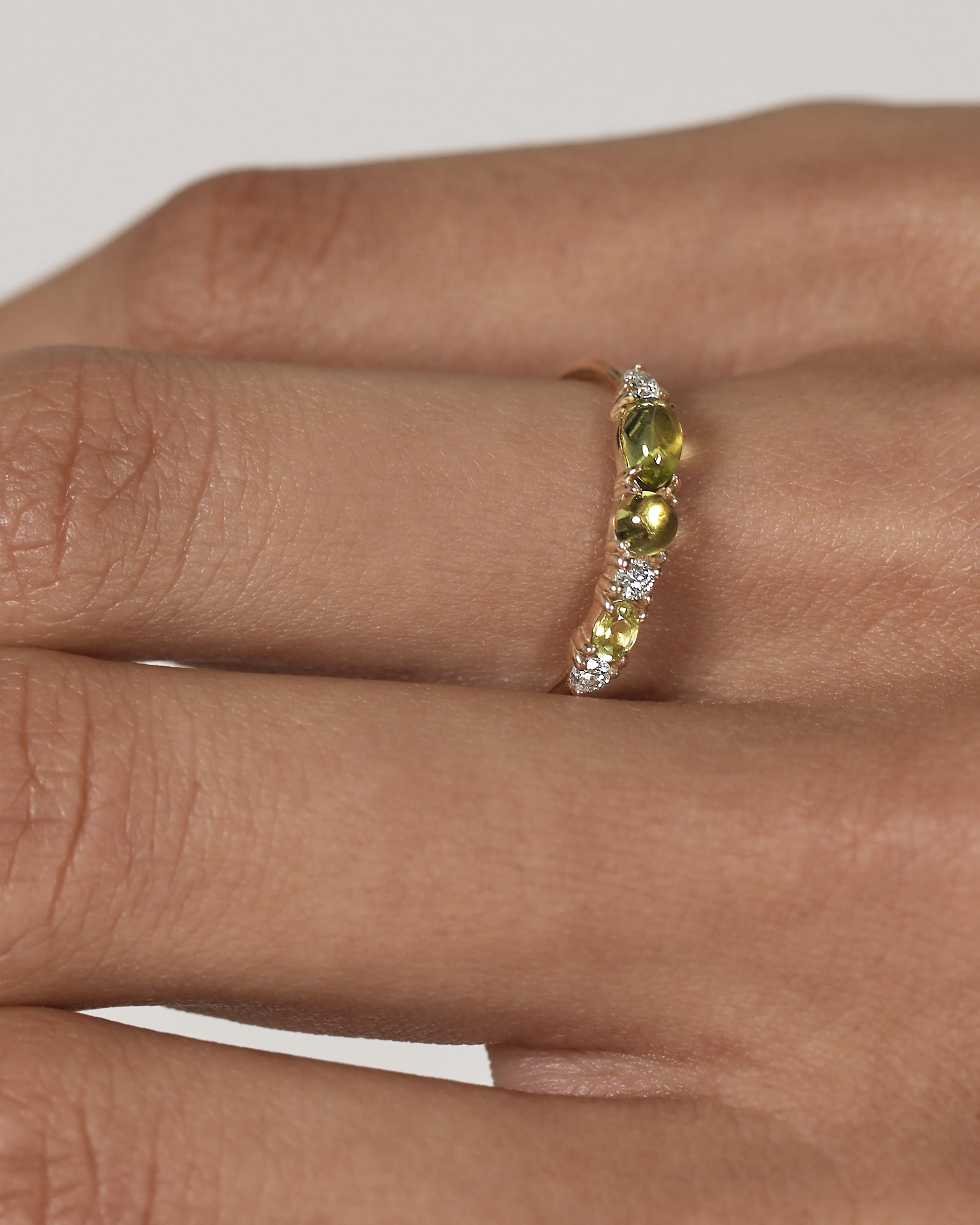 Sand Peridot Ring