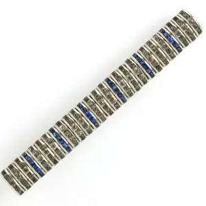 Sapphire Brooch with Diamantés by Schreiber & Hiller