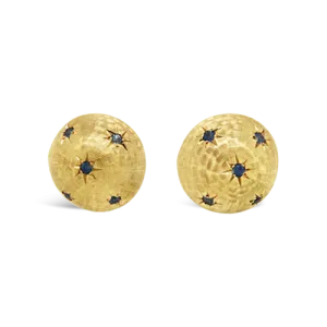 Sapphire Star Design Estate Earrings
