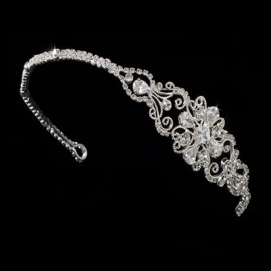 SassB Beatrice Crystal Side Tiara