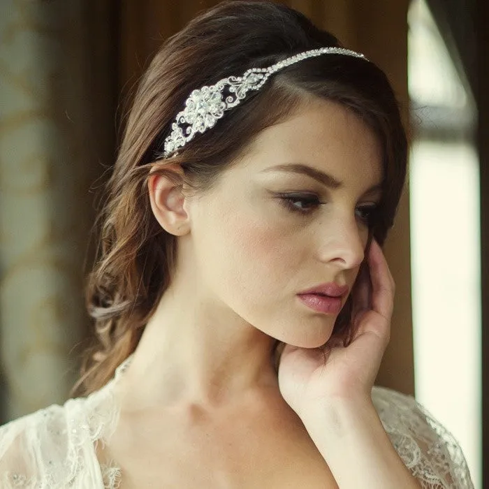 SassB Beatrice Crystal Side Tiara