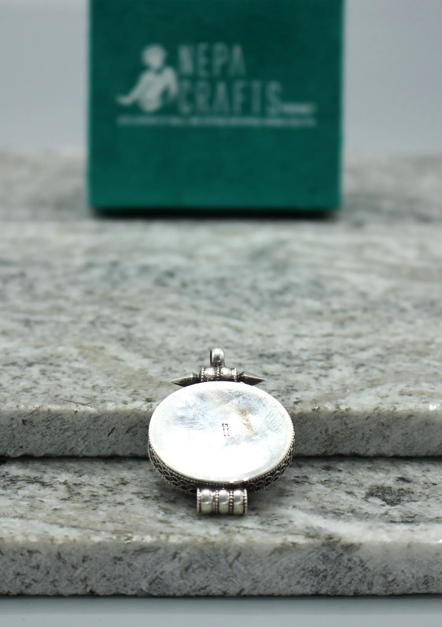 Silver Sterling 925 Mooon Stone Ghau Pendant