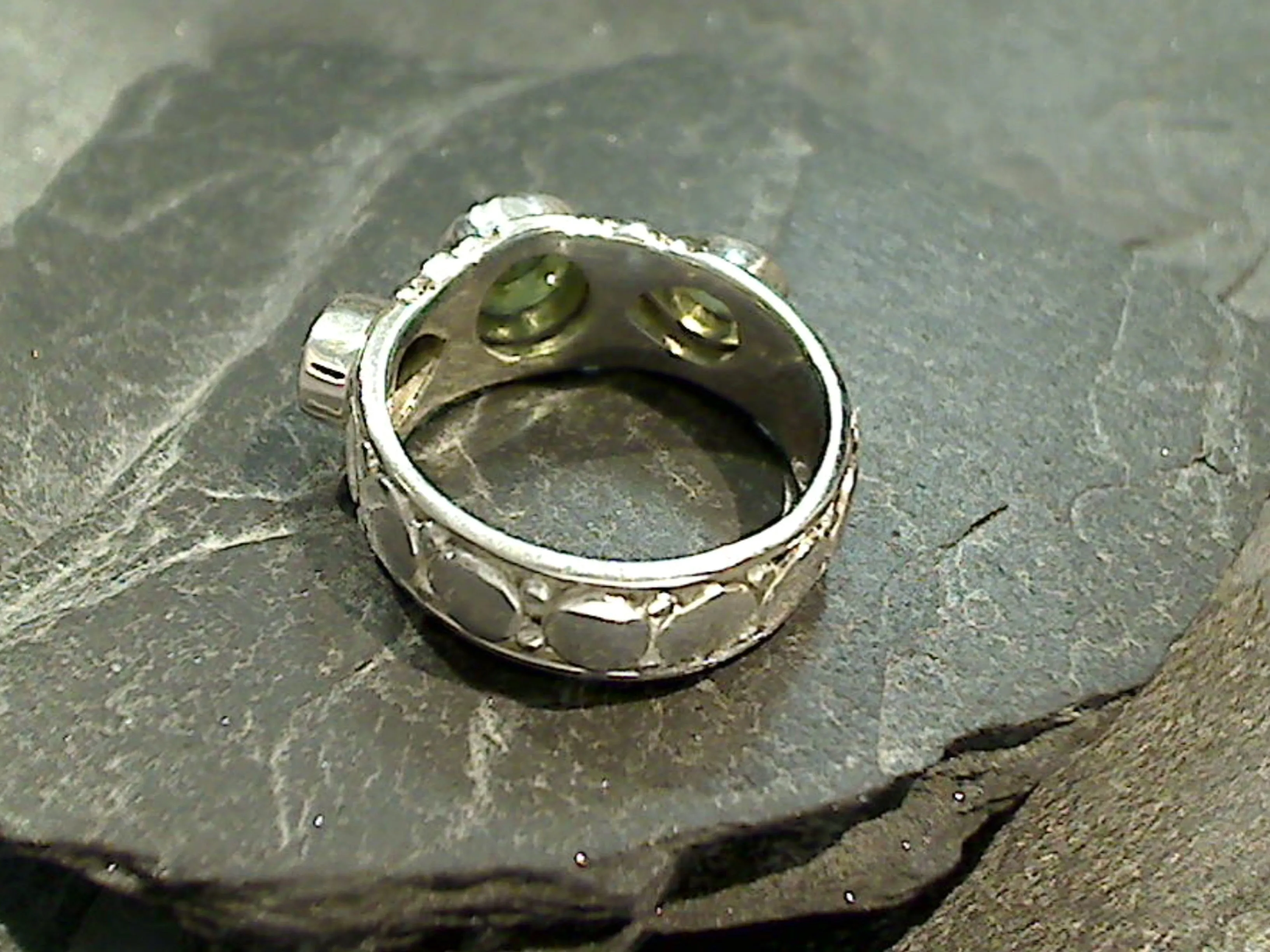 Size 7 Peridot, Sterling Silver Ring