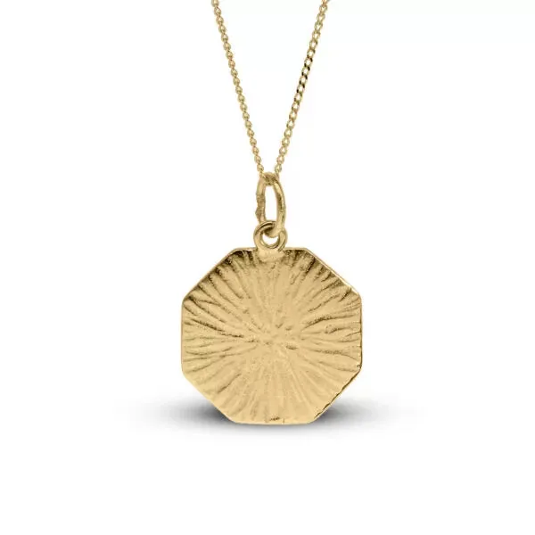 St. Christopher Hexagon Necklace in 9ct Gold