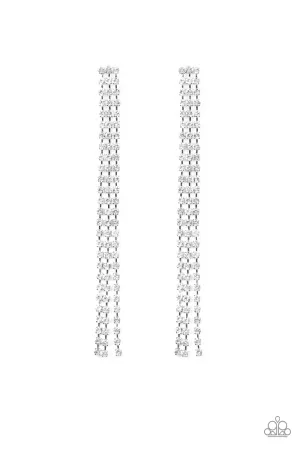 Stellar Starlight - Black Post Earrings - Paparazzi Accessories