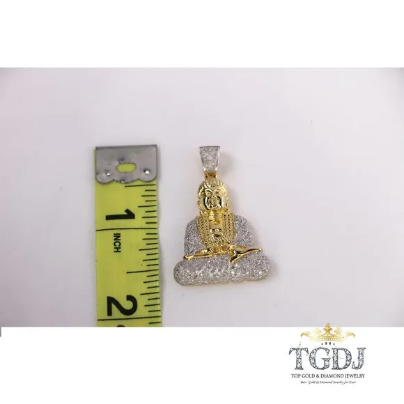 Sterling Silver Buddha Diamond Pendant