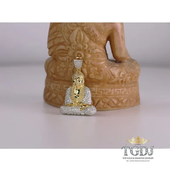 Sterling Silver Buddha Diamond Pendant