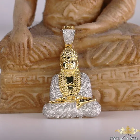 Sterling Silver Buddha Diamond Pendant