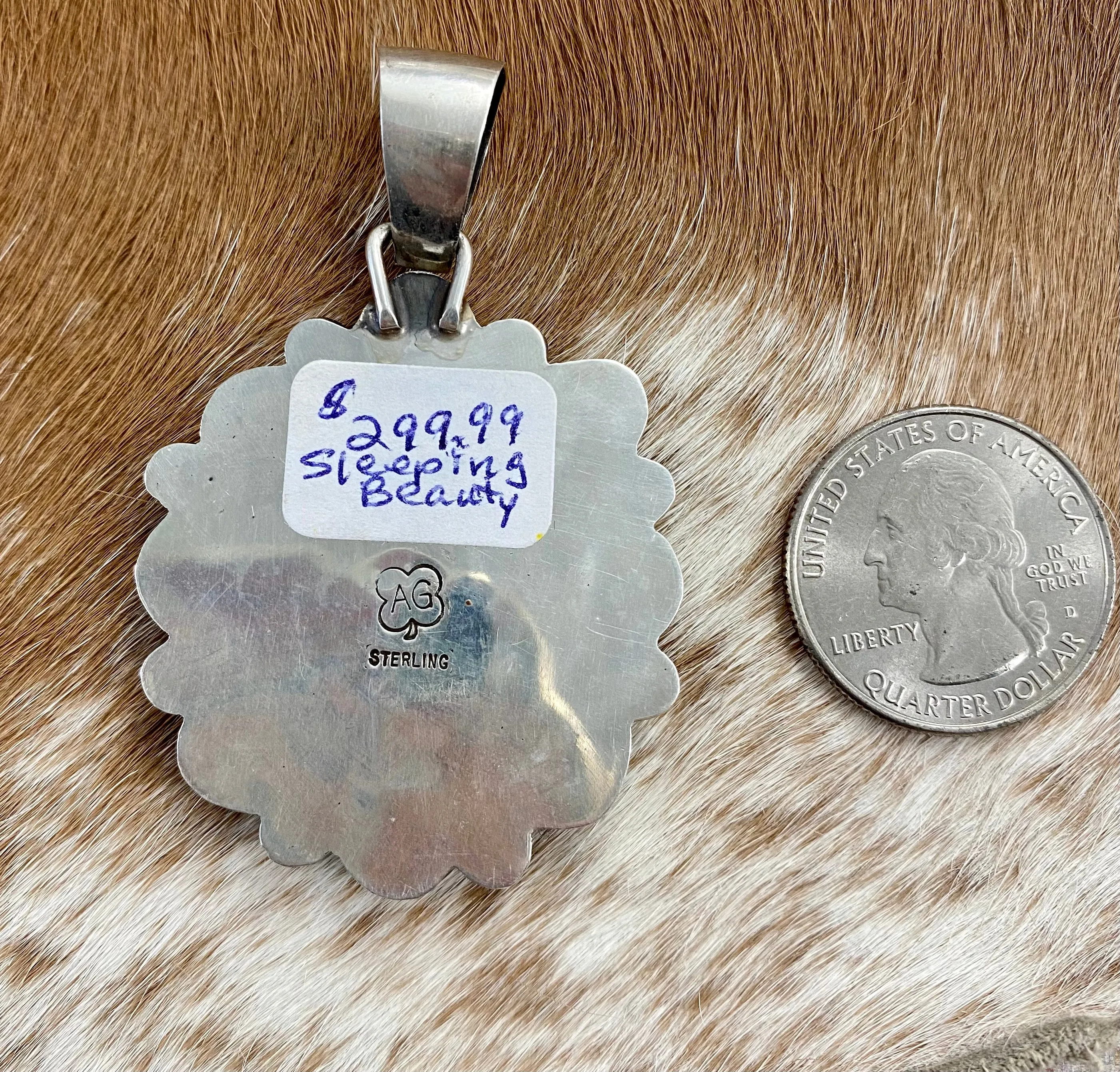 The Prosperity Sleeping Beauty Turquoise Pendant By Arnold & Karlene Goodluck
