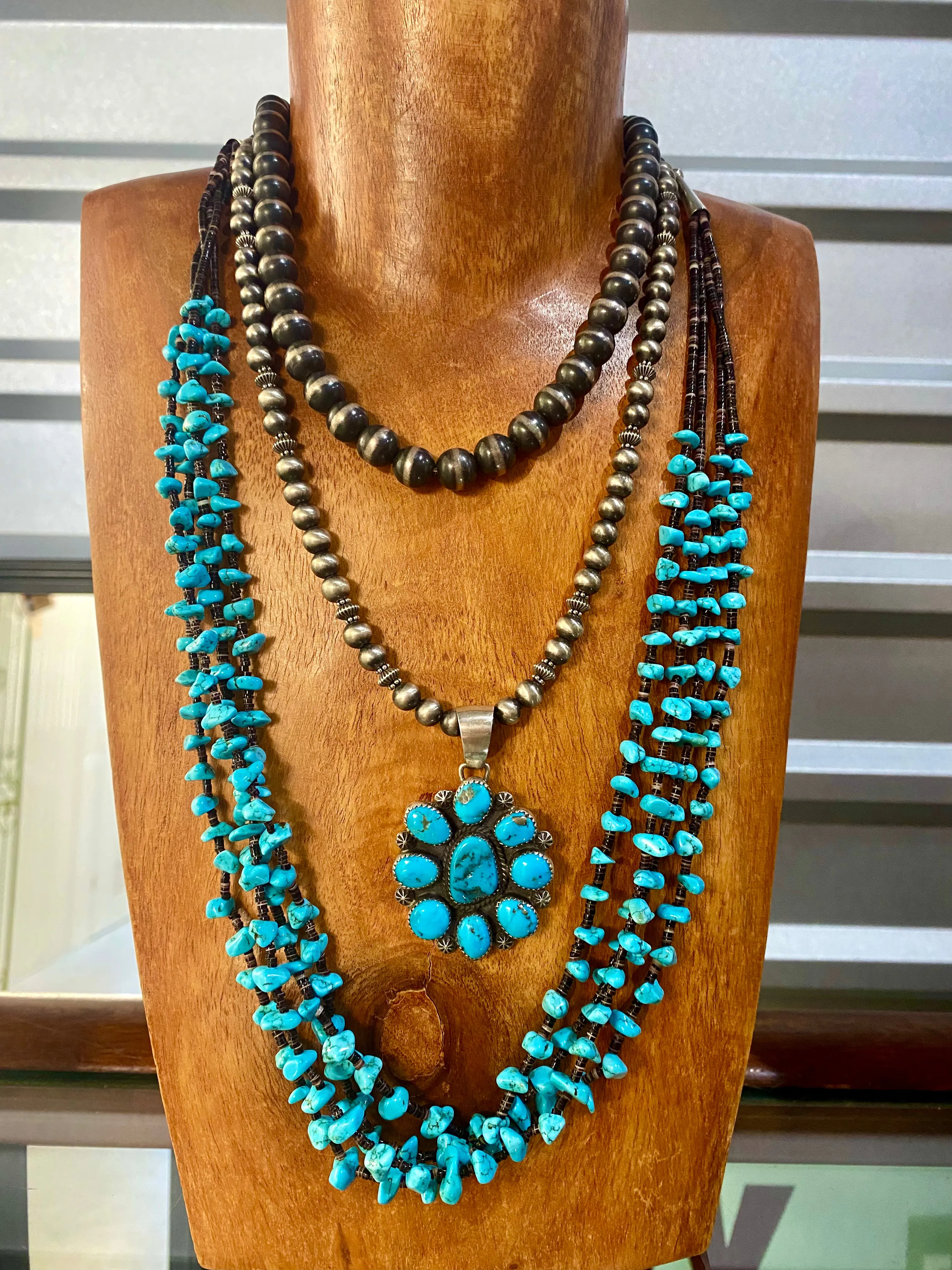 The Prosperity Sleeping Beauty Turquoise Pendant By Arnold & Karlene Goodluck