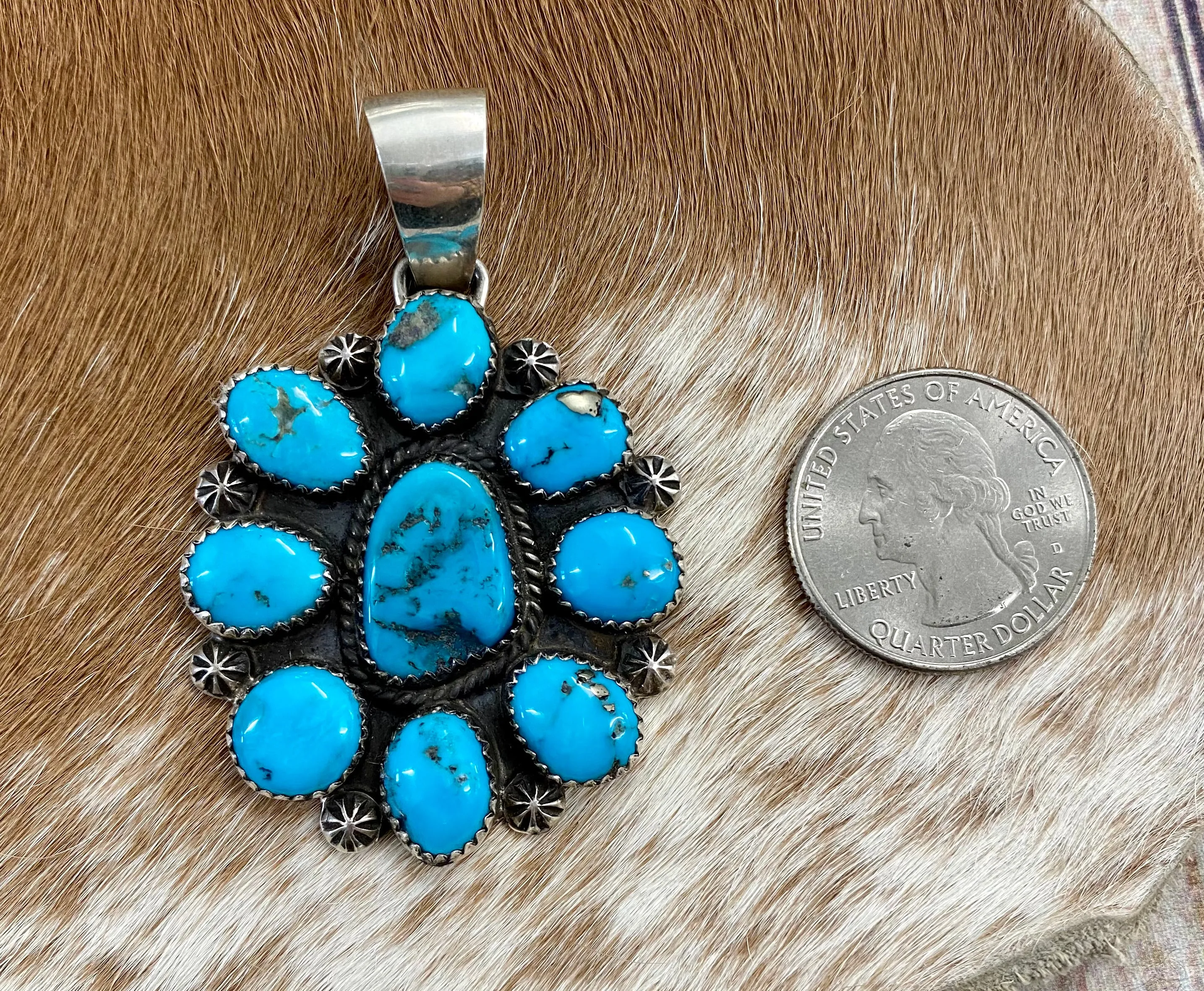 The Prosperity Sleeping Beauty Turquoise Pendant By Arnold & Karlene Goodluck