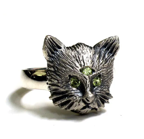 Three Eyed Cat Ring