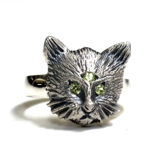 Three Eyed Cat Ring