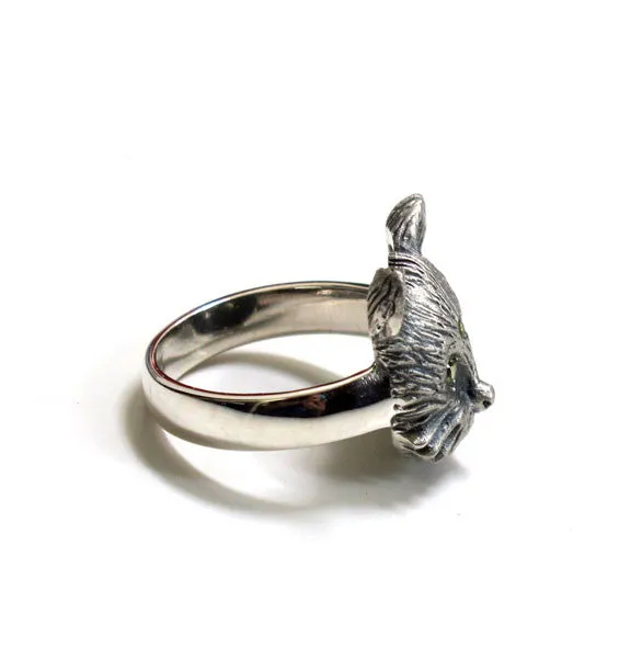 Three Eyed Cat Ring