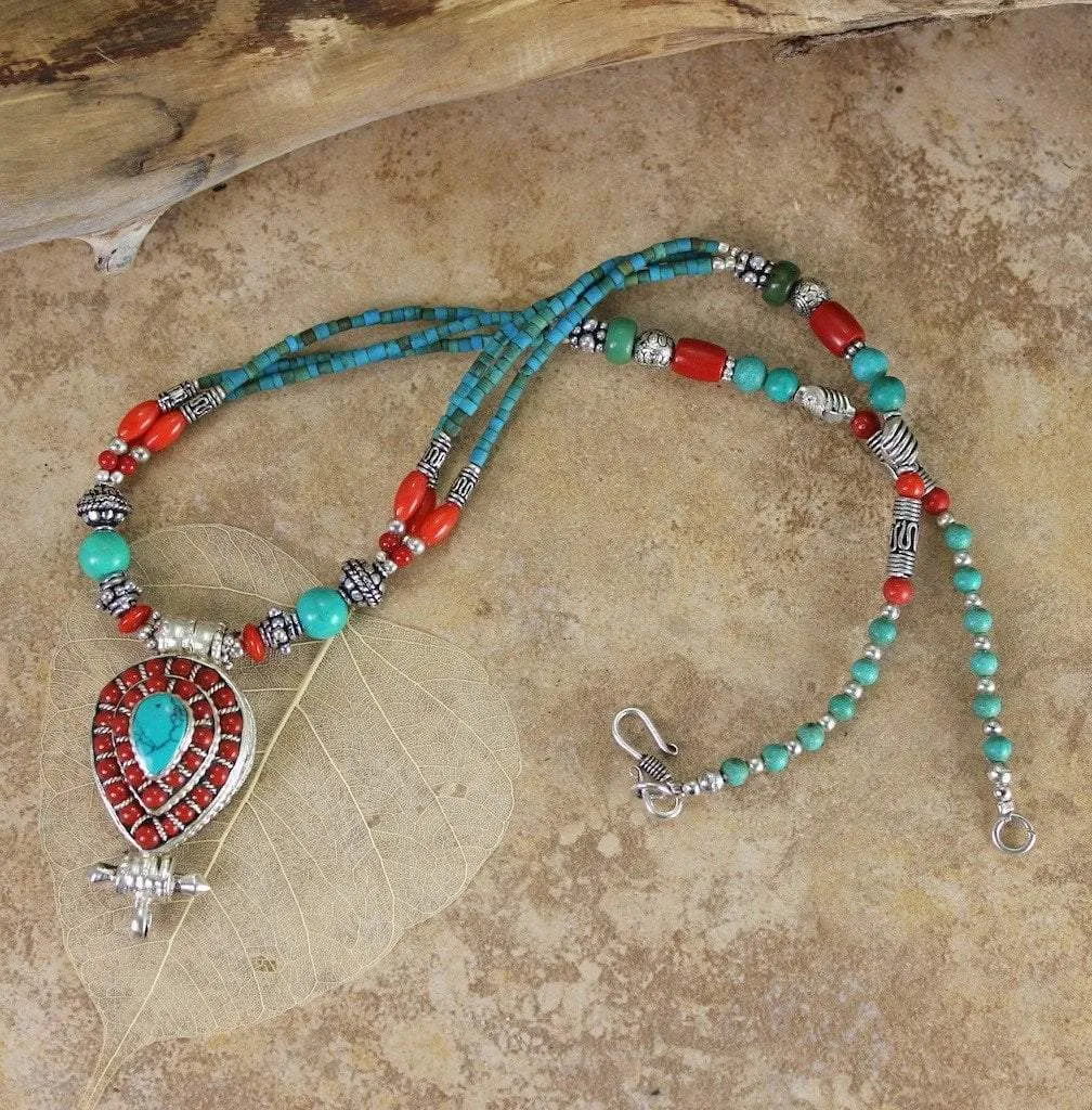 Traditional Tibetan Gau Locket Necklace