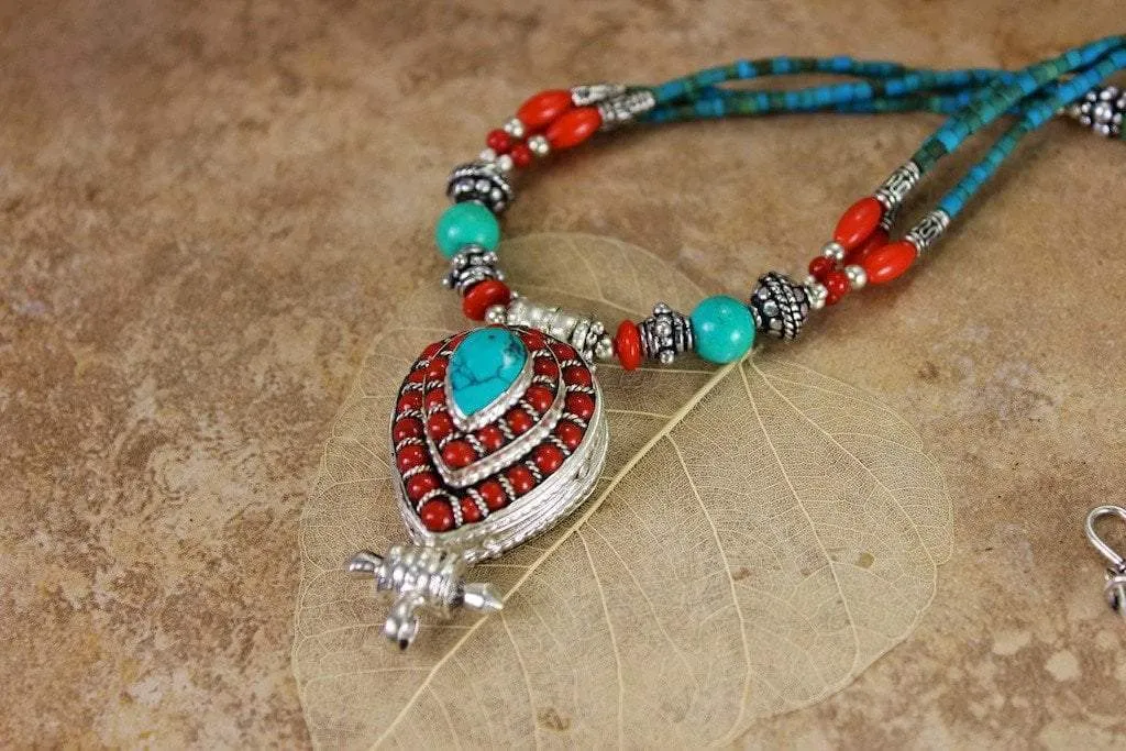 Traditional Tibetan Gau Locket Necklace