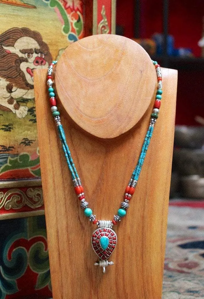 Traditional Tibetan Gau Locket Necklace