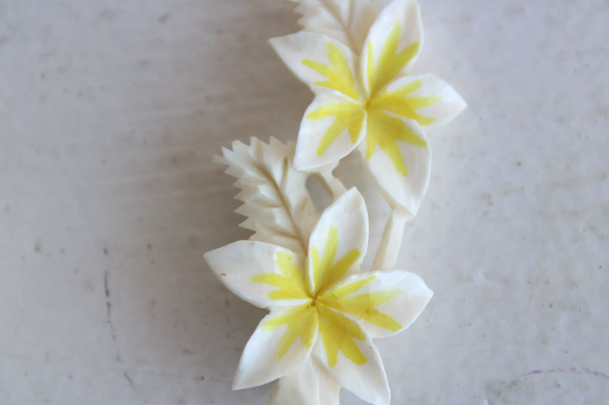 Vintage 1960s Plumeria Brooch