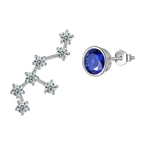 Virgo Earrings September Birthstone Zodiac Studs Women Girls Jewelry Birthday Gift
