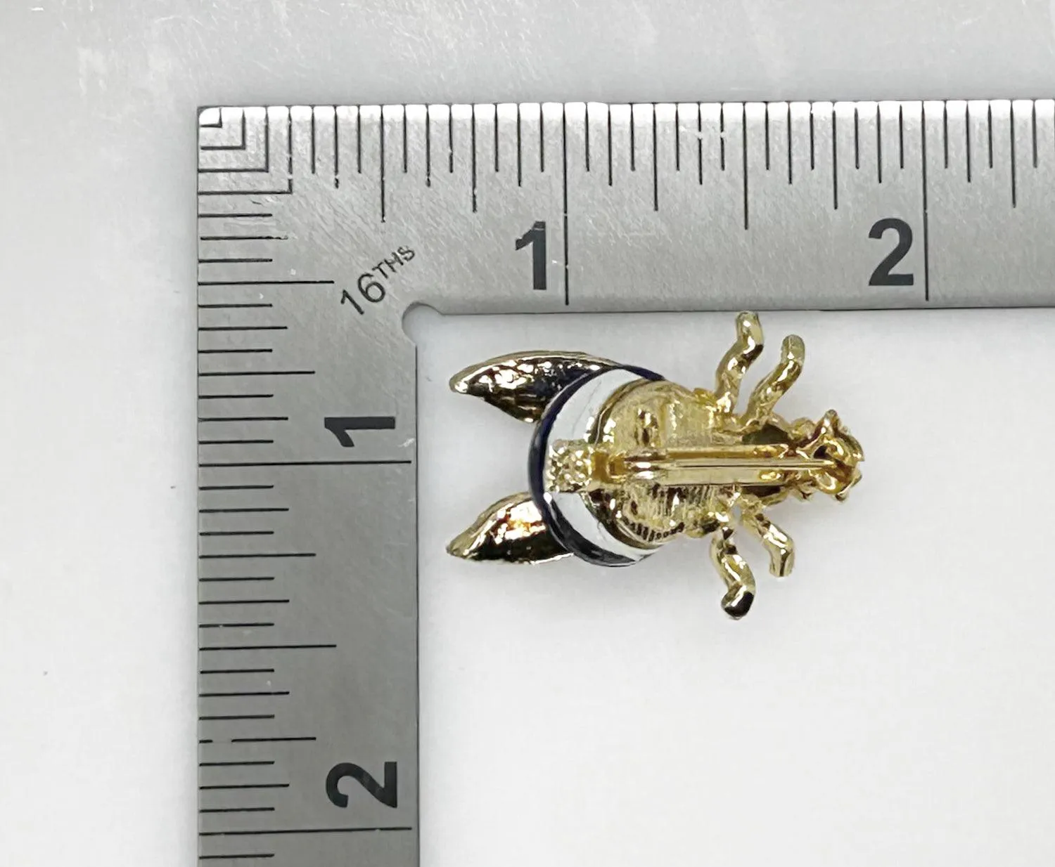 Vivid Small Electric Blue Bug Trembler Pin