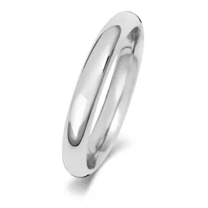 Wedding Band 9K Trad Court 3mm Wedding  Ring W163WH