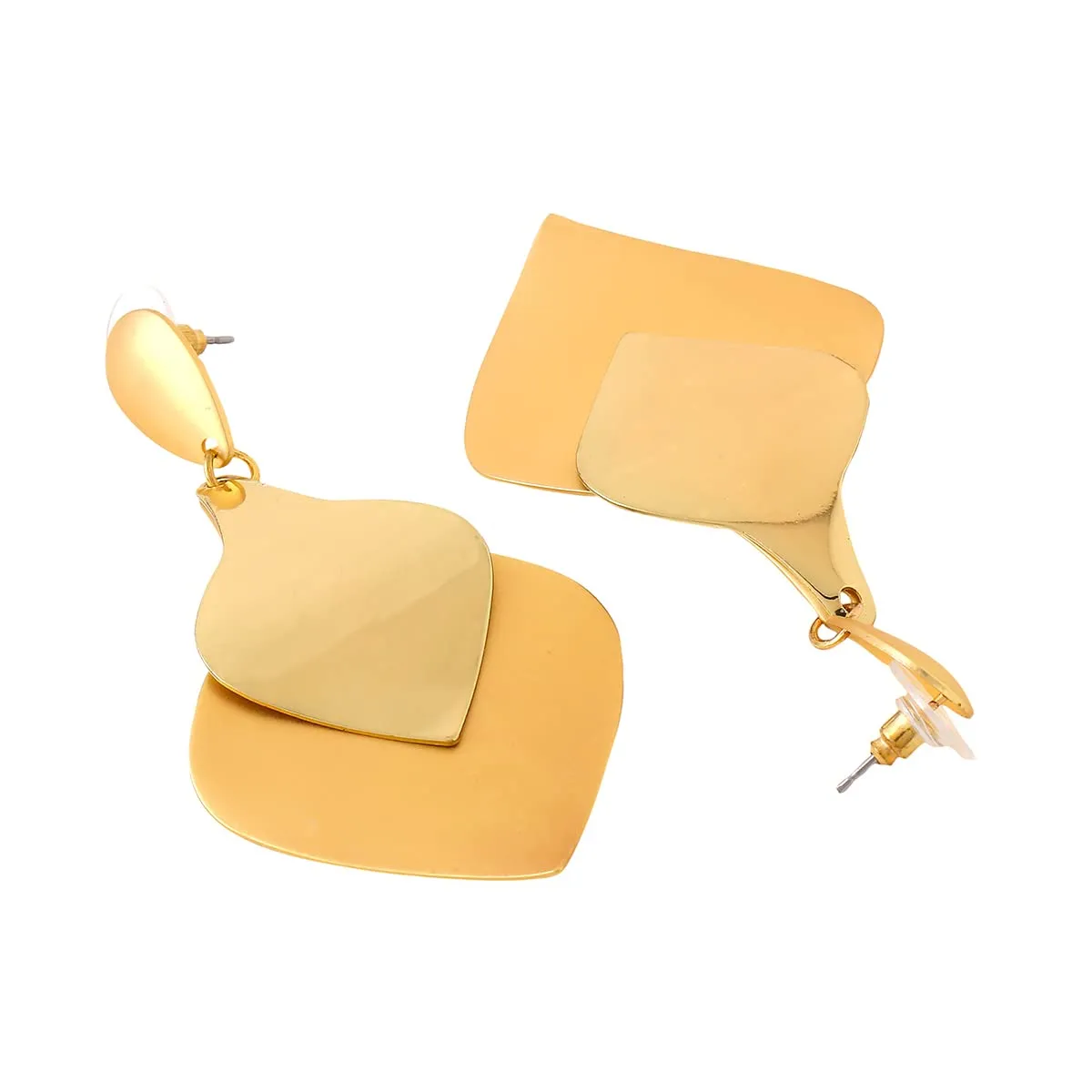 Yellow Chimes Earrings for Women and Girls Golden Drop Earrings | Gold Plated Earrings for Girls Leafy Shaped Western Drop Earrings for women | Birthday Gift for girls and women Anniversary Gift for Wife